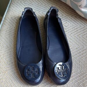 Tory Burch Women's Navy  Ballet Flats